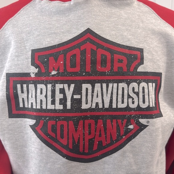 Harley Davidson Hoodie | Color: Two Tone - Red/Athletic Heather | Size: Medium - Picture 2 of 5